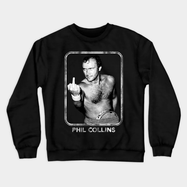 Phil Collins -- Aesthetic Fan Art Retro Style Crewneck Sweatshirt by Classic Cassette